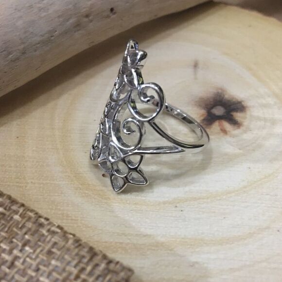 Floral Filigree Sterling Silver Ring, Boho, Statement, Trending - Picture 4 of 5